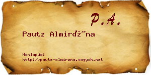 Pautz Almiréna névjegykártya